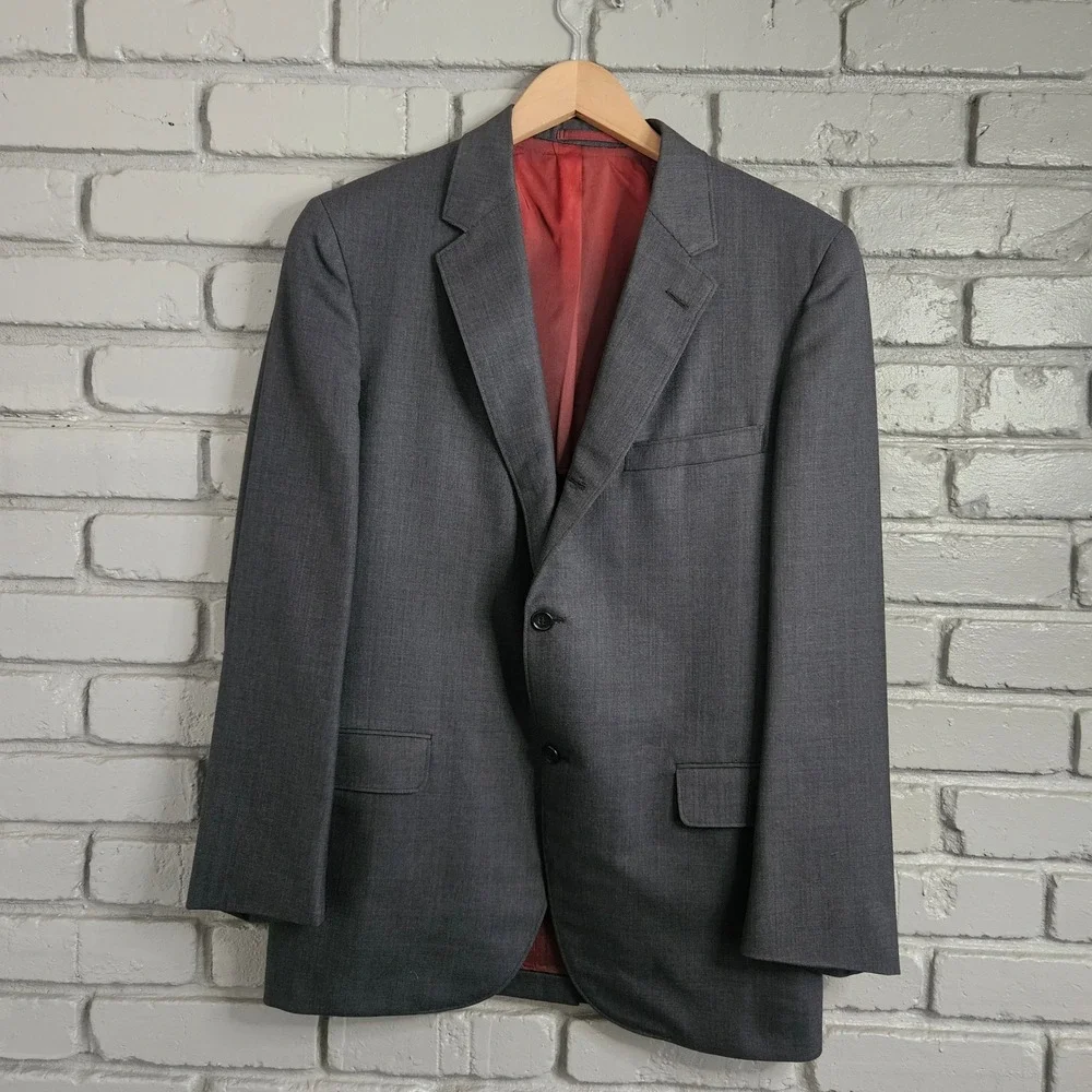 H Freeman & Son George J Good Berkeley Charcoal Gray Naturalaire‎ Suit Mens 39R